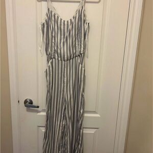 Striped Sleeveless Jumpsuit